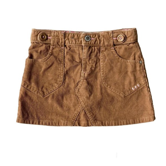 Girls 6X OshKosh Brown Corduroy Pink Trim Pocket Skirt with Bloomers - Picture 1 of 2